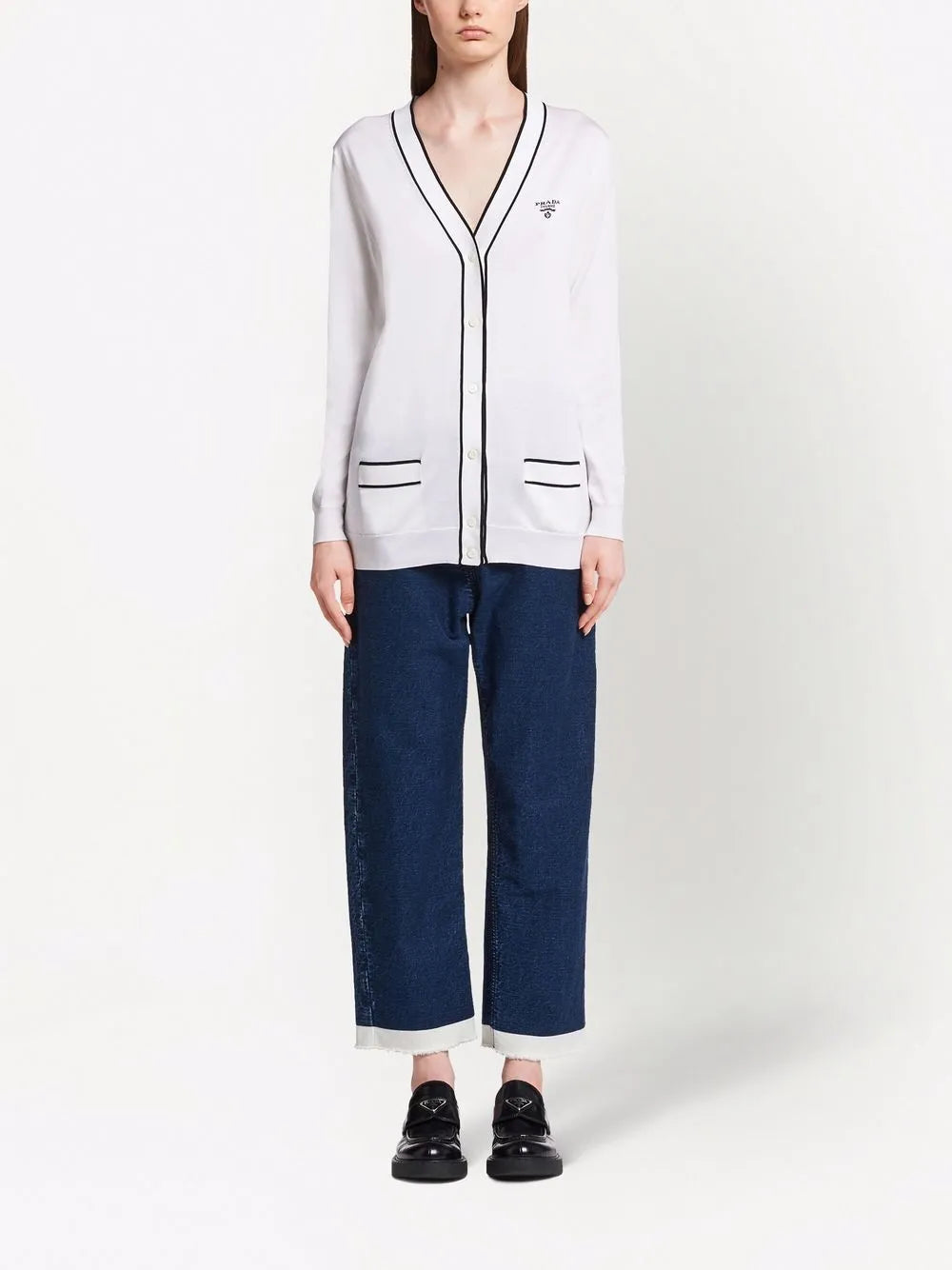 V-Neck Silk Cardigan