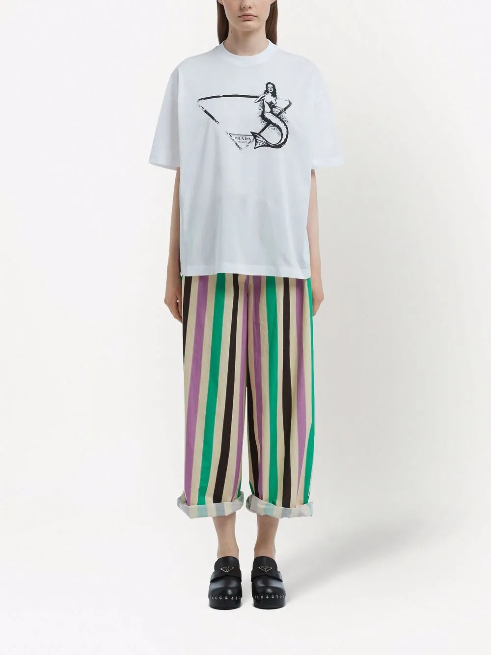 Mermaid-Print Jersey T-Shirt