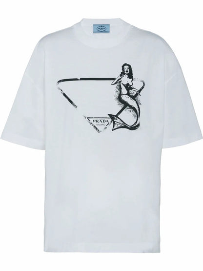 Mermaid-Print Jersey T-Shirt