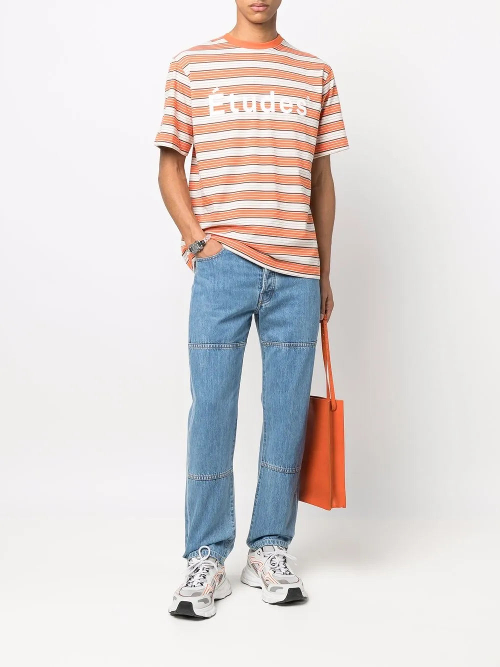 Logo-Print Striped T-Shirt