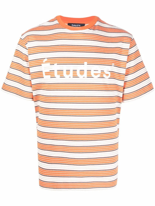 Logo-Print Striped T-Shirt