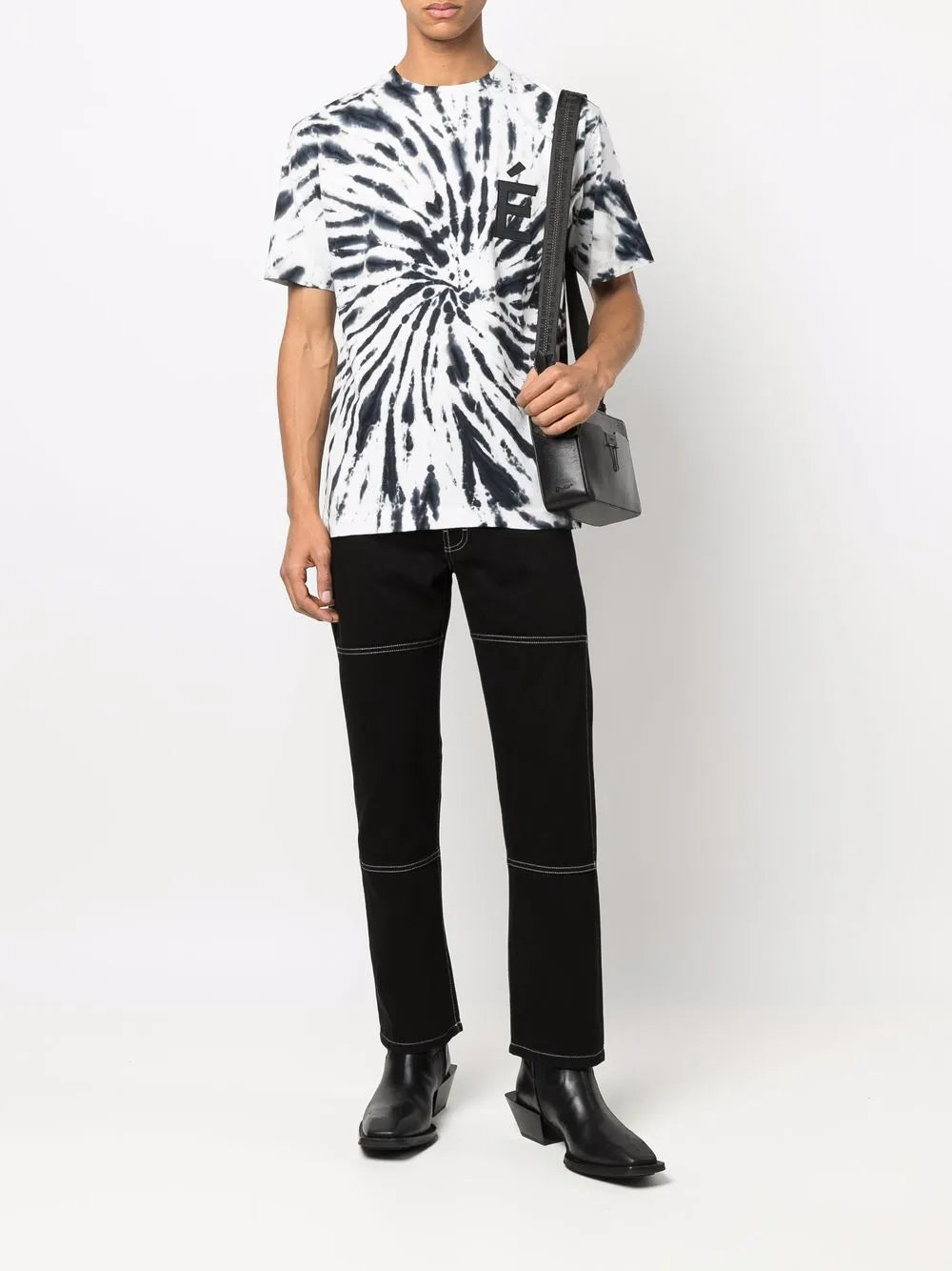 Tie Dye-Print Short-Sleeved T-Shirt