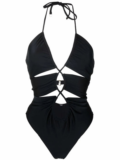 Cut-Out Halterneck Swimsuit