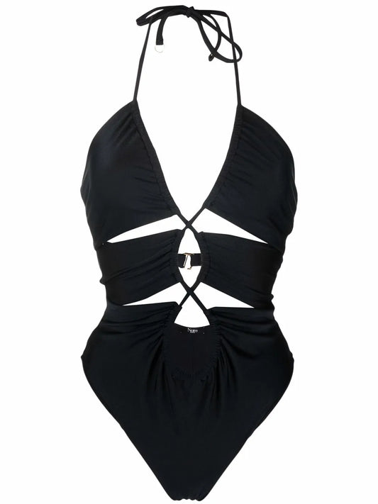 Cut-Out Halterneck Swimsuit