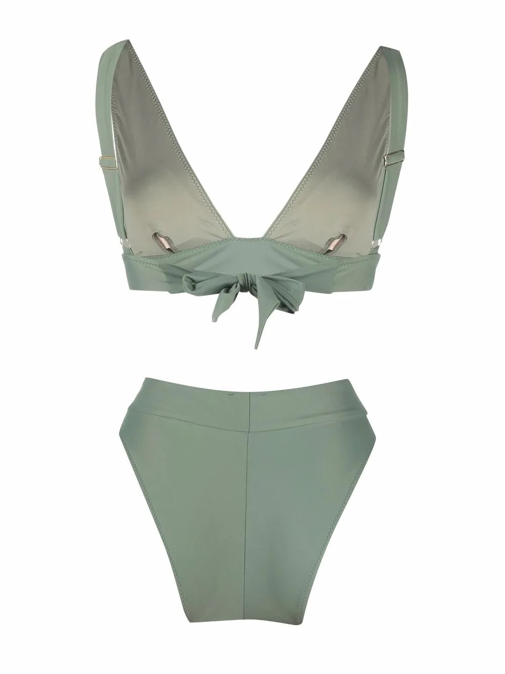 High-Waisted V-Neck Bikini Set
