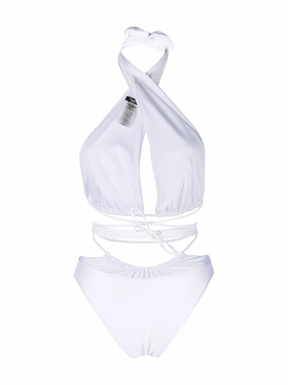 Lattice-Strap Lurex Swimsuit