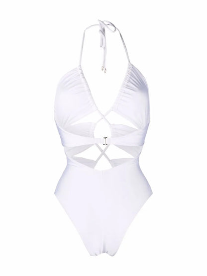 Cut-Out Halterneck Swimsuit