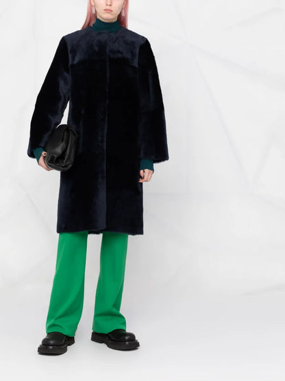 Reversible Leather Shearling Coat