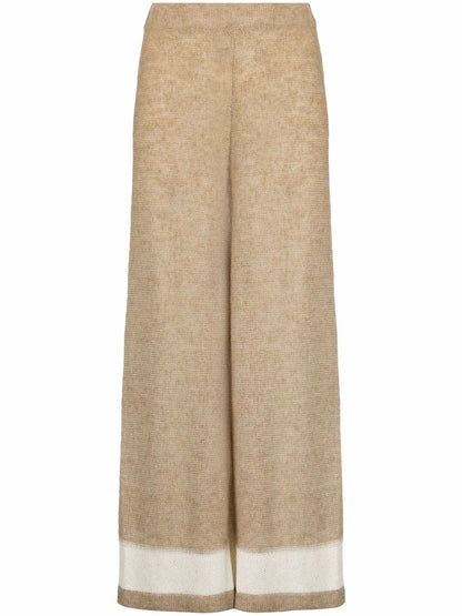 Wide-Leg Knitted Trousers
