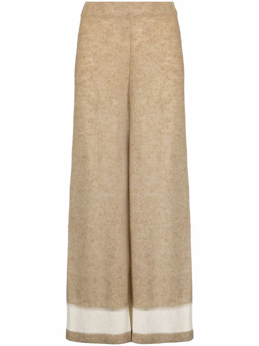 Wide-Leg Knitted Trousers