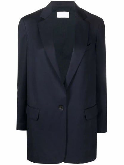 Notched-Lapel Single-Breasted Blazer