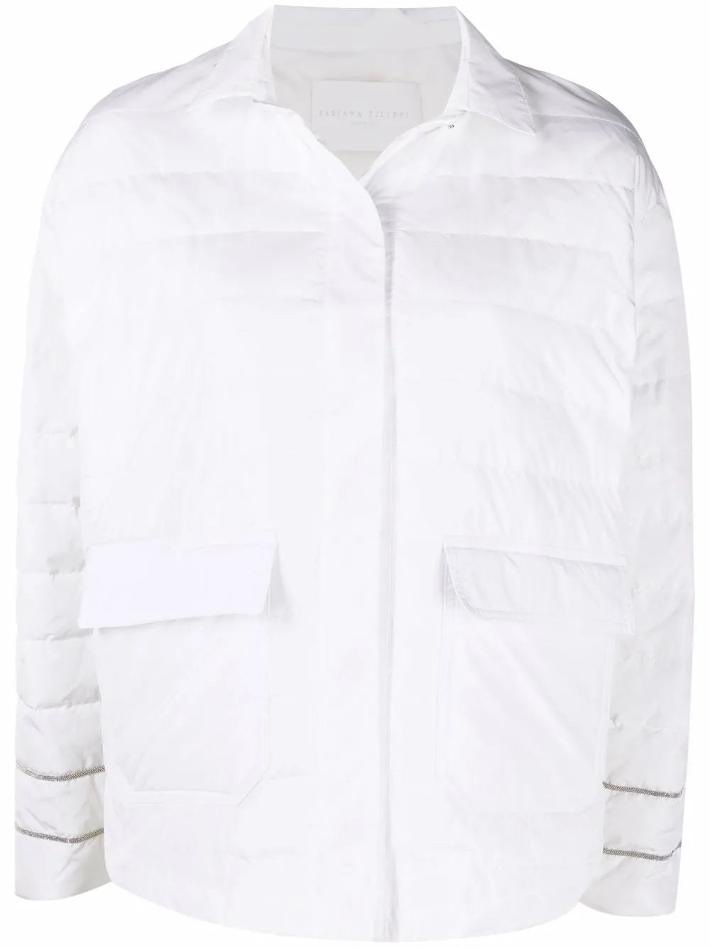 Pointed-Collar Padded Jacket