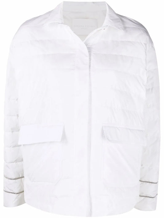 Pointed-Collar Padded Jacket