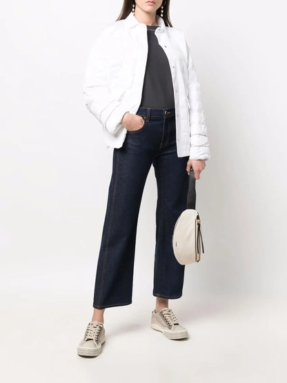 Pointed-Collar Padded Jacket