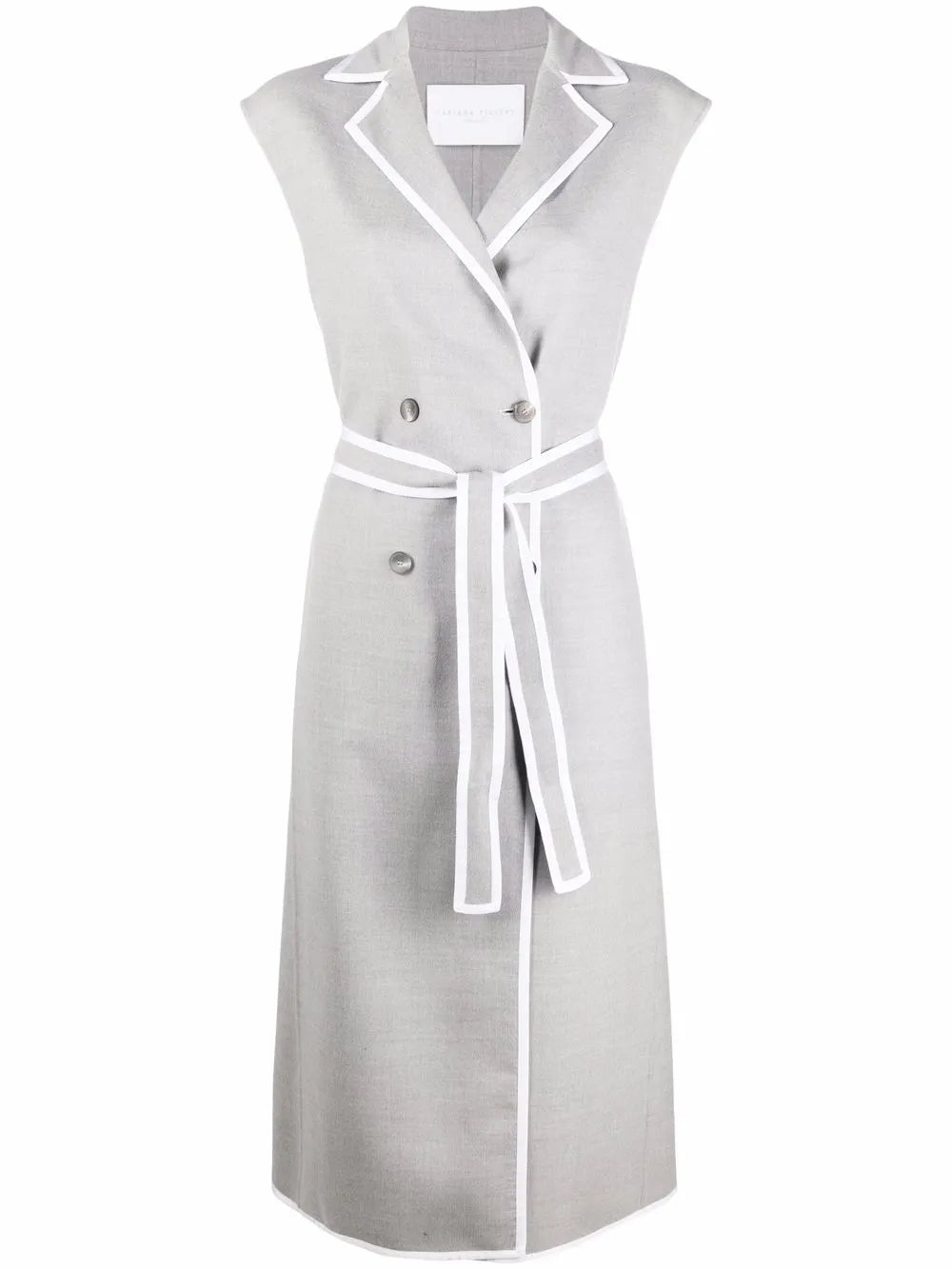 Sleeveless Double-Breasted Coat