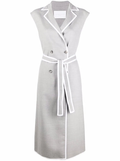 Sleeveless Double-Breasted Coat