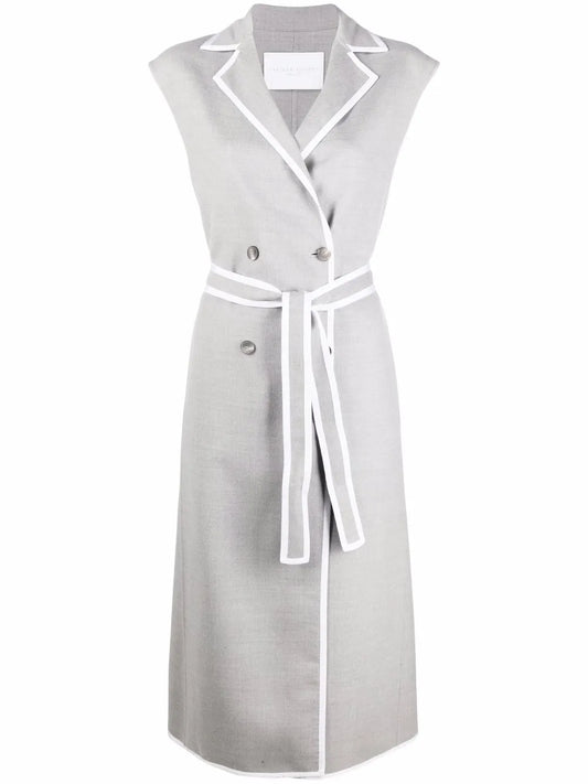 Sleeveless Double-Breasted Coat