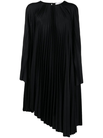 Pleated Asymmetric Dress