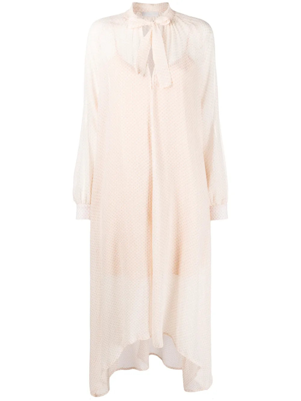 Graphic-Print Long-Sleeve Midi Dress