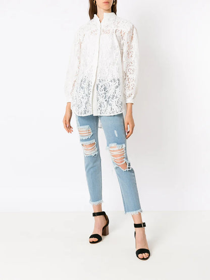 Branch Lace-Print Shirt