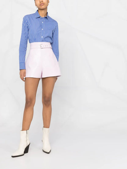 Belted Structured Shorts