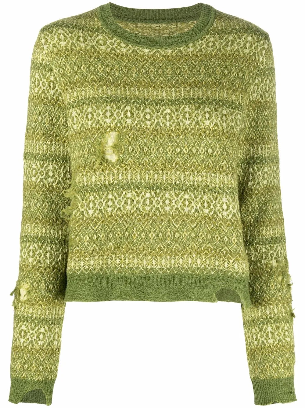 Fair Isle Distressed-Finish Jumper