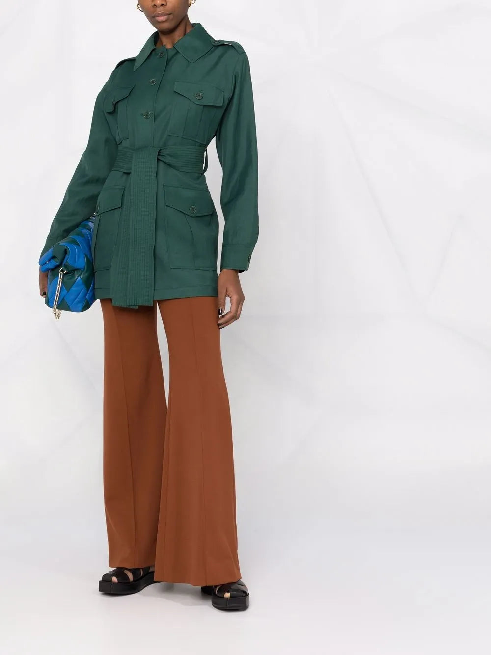 Belted Short Trench Coat