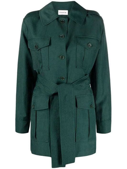 Belted Short Trench Coat