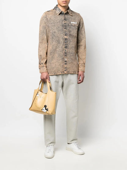 Logo-Print Denim Shirt