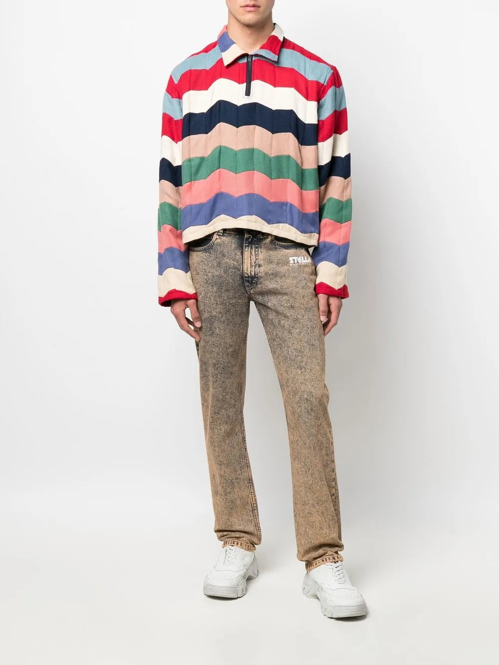 Logo-Print Straight-Leg Jeans