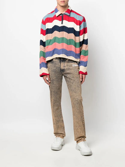 Logo-Print Straight-Leg Jeans