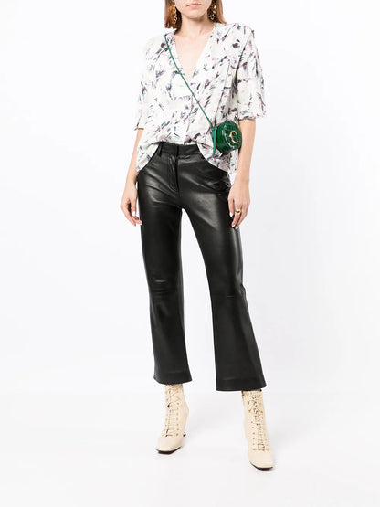 V-Neck Floral Blouse