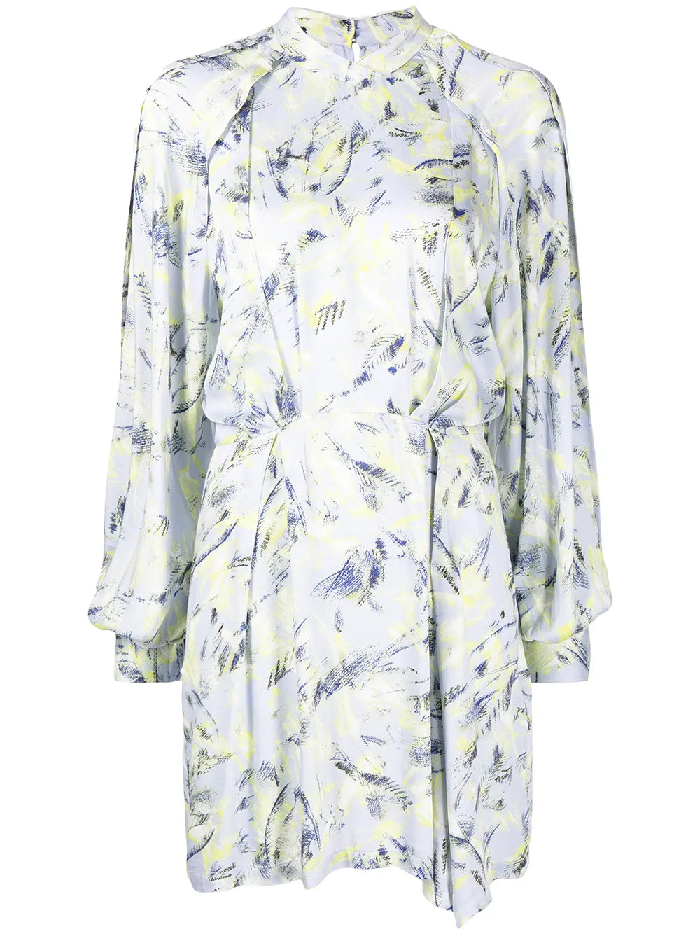 Kardes Feather-Print Mini Dress