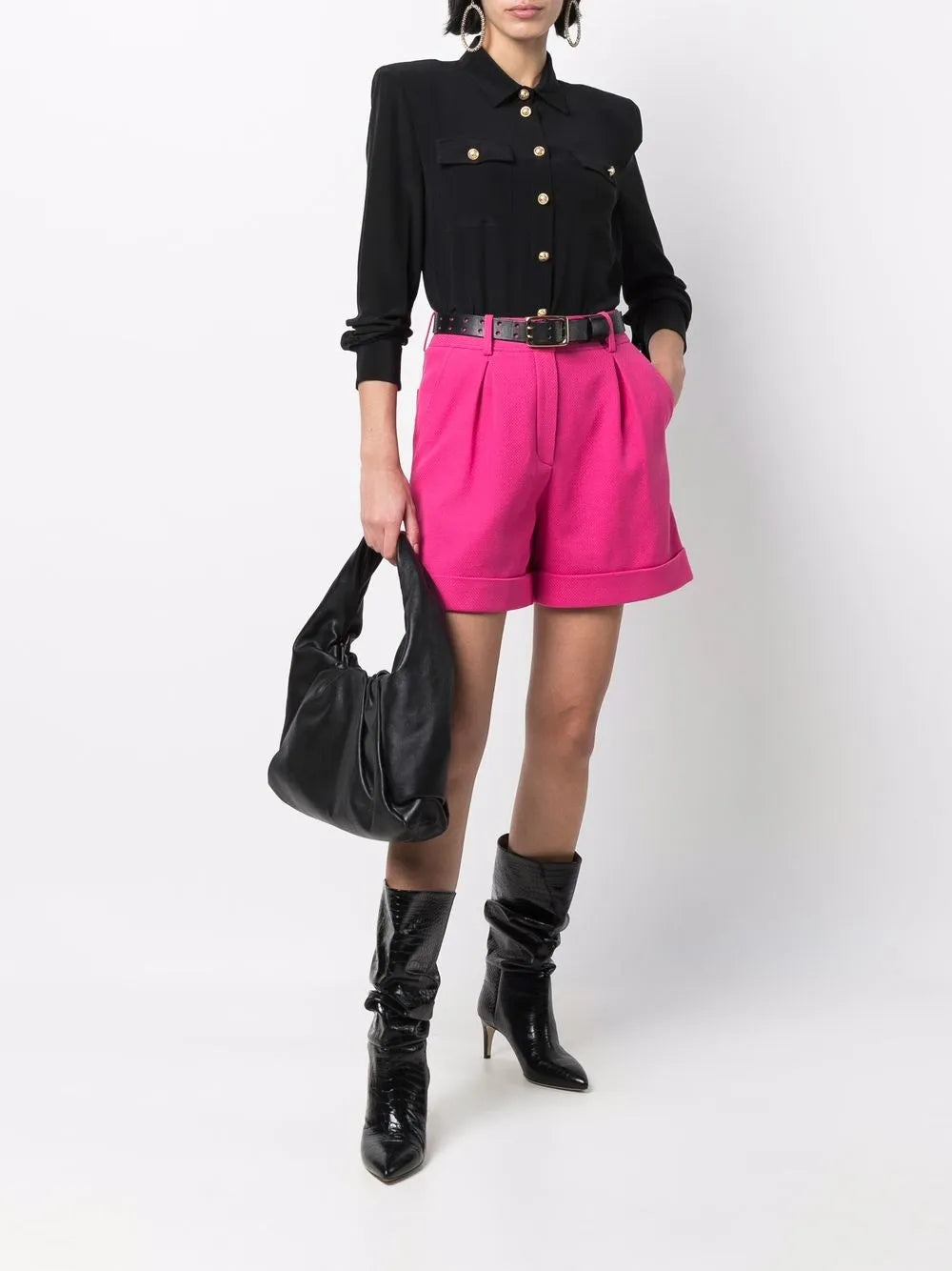 High-Waisted Tailored Shorts