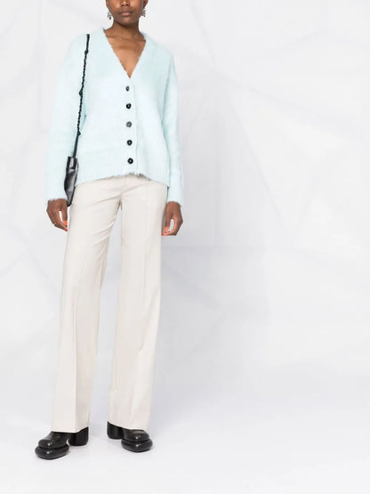 V-Neck Brushed Cardigan