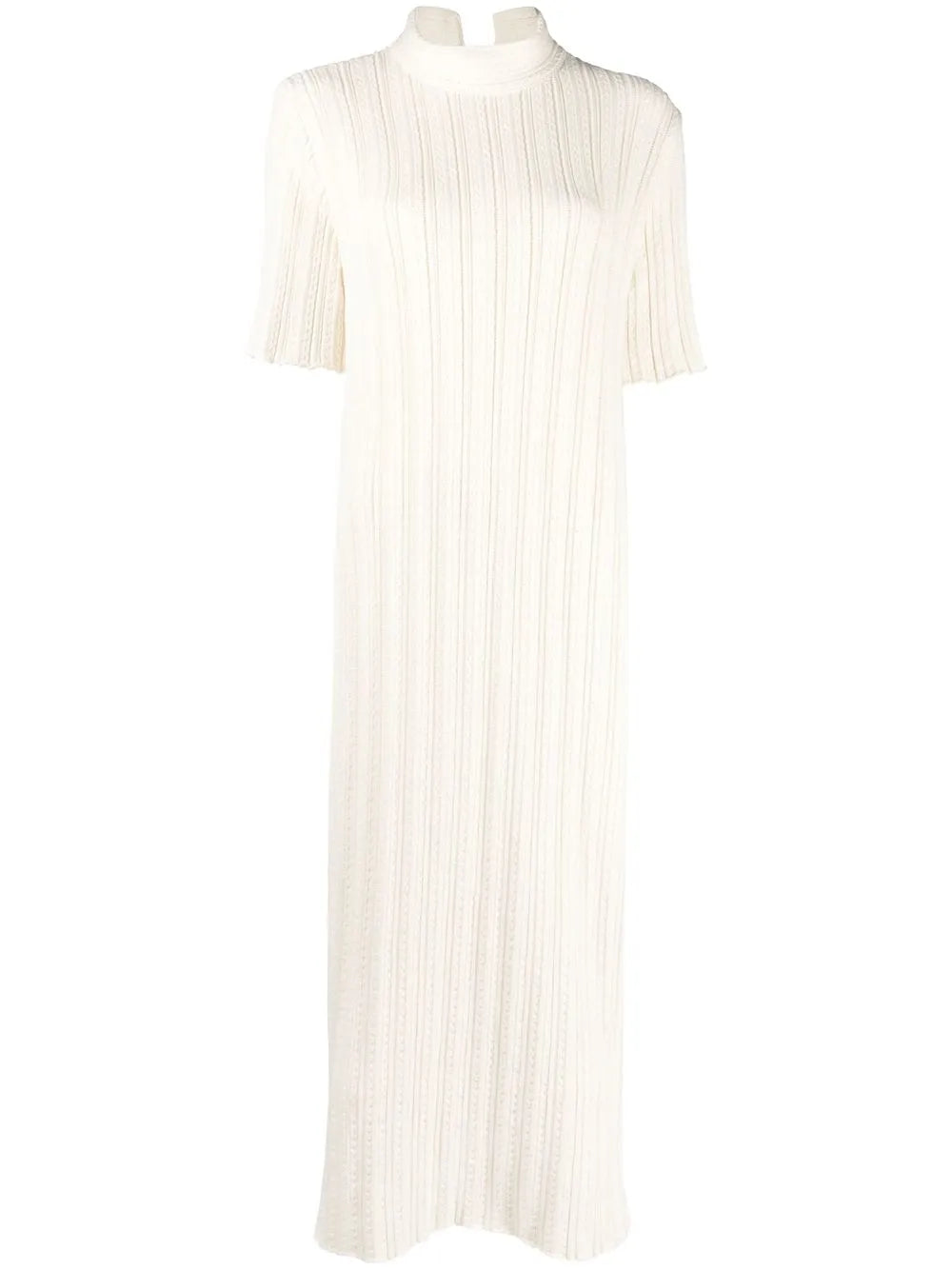 Short-Sleeve Ribbed-Knit Dress