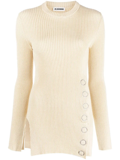 Snap-Button Ribbed Top