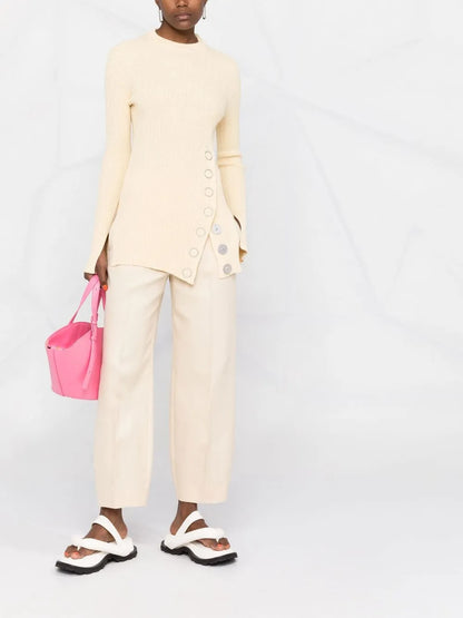 Snap-Button Ribbed Top
