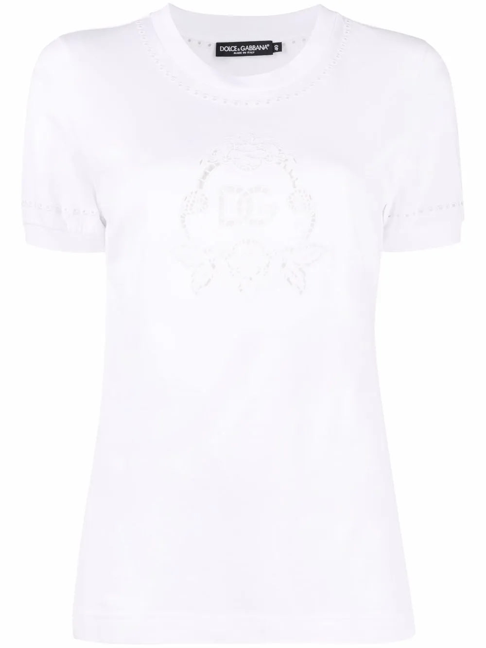 Broderie-Anglaise Cotton T-Shirt
