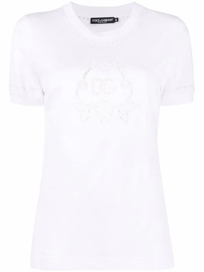 Broderie-Anglaise Cotton T-Shirt