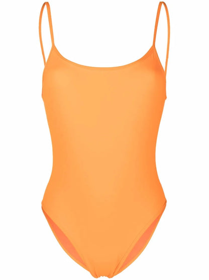 Scoop-Neck Backless Swimsuit