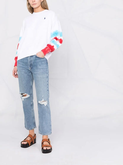 Fen Distressed Straight-Leg Jeans