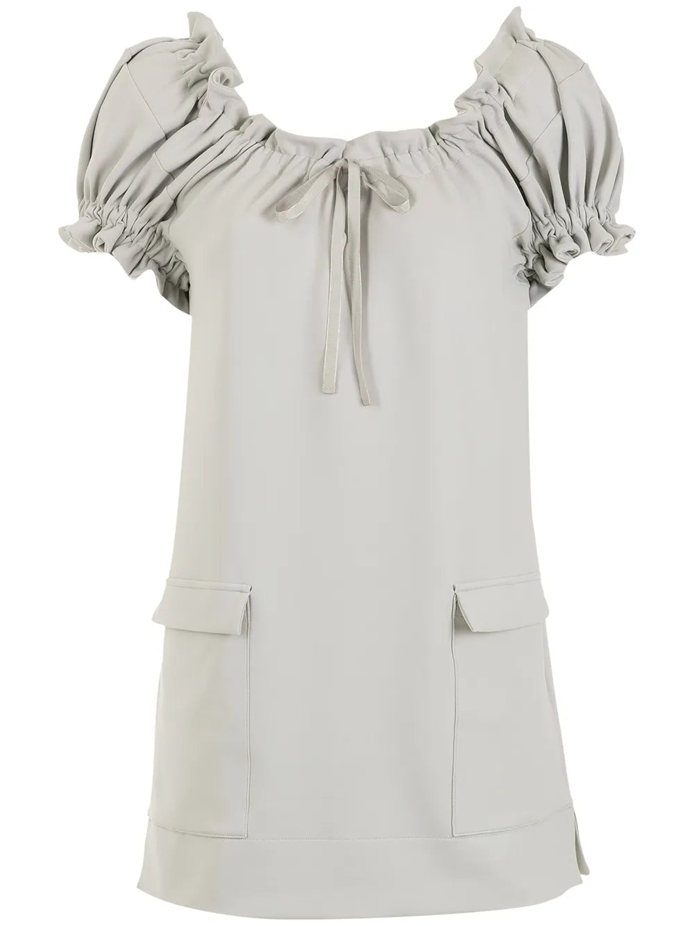 Short-Sleeve Ruffled Blouse