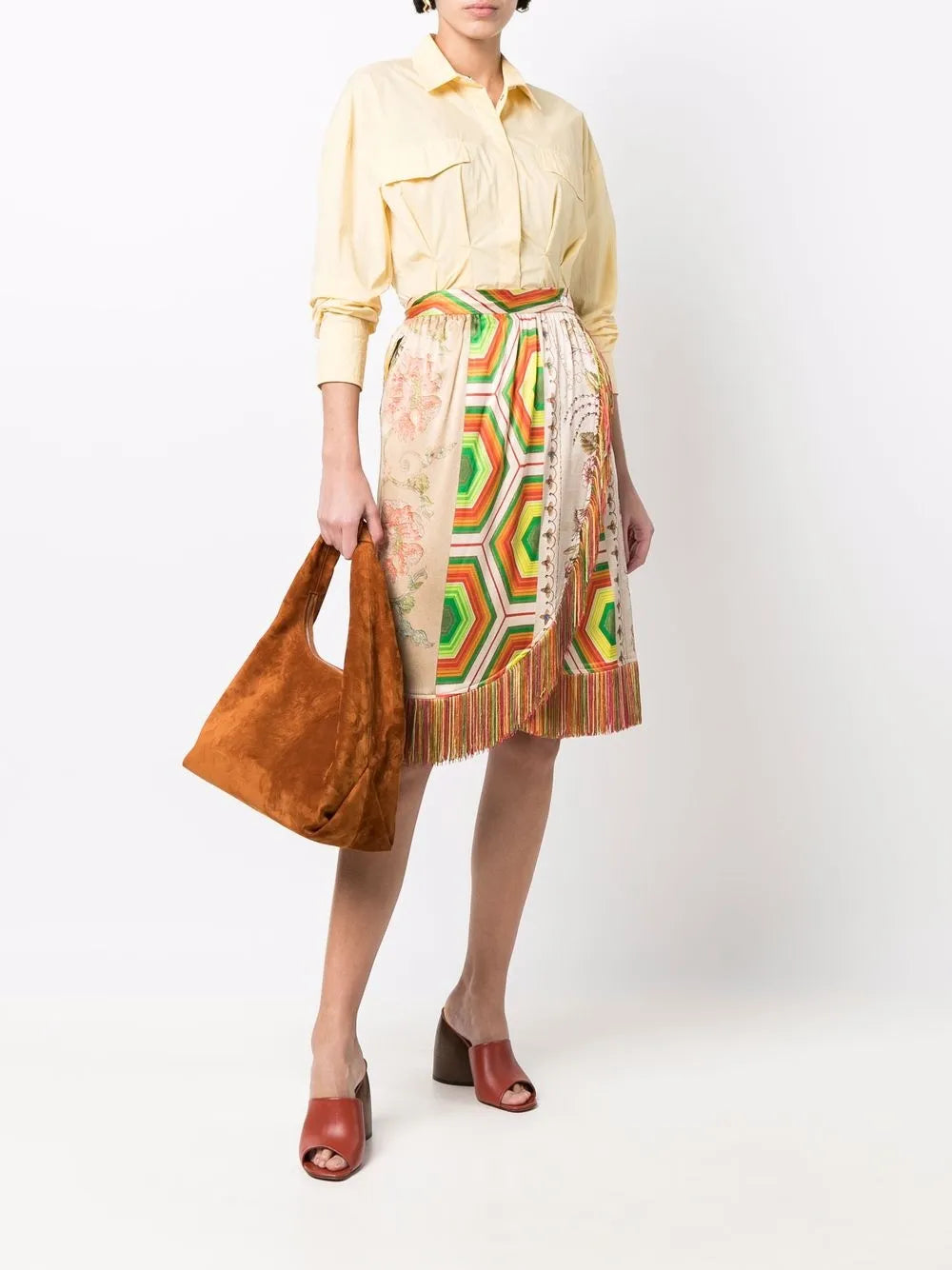 Patchwork Silk Skirt