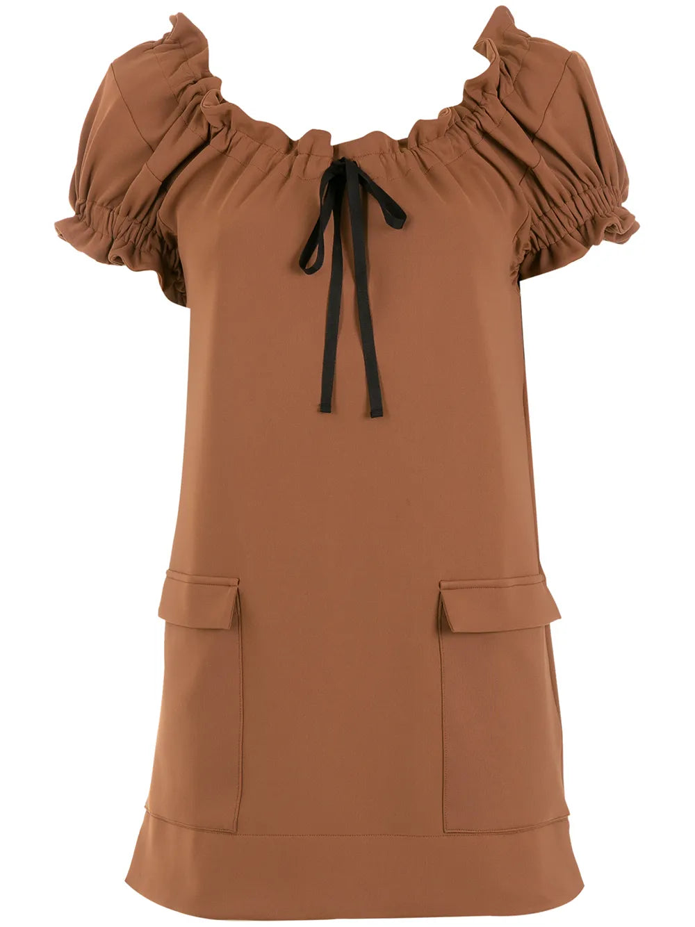 Short-Sleeve Ruffled Blouse