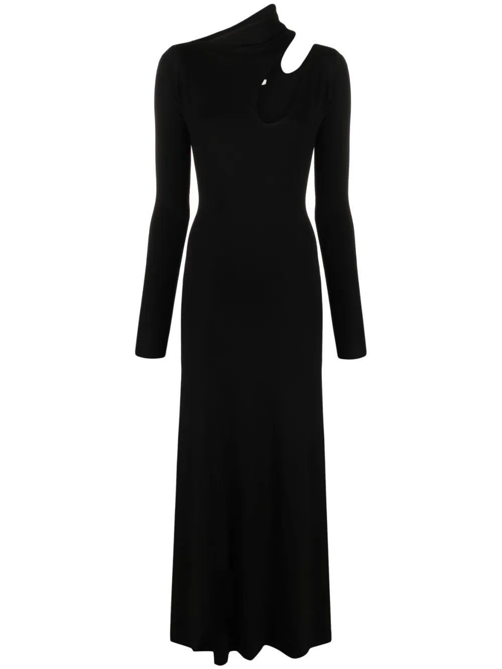 Cut-Out Detail Long-Sleeve Dress
