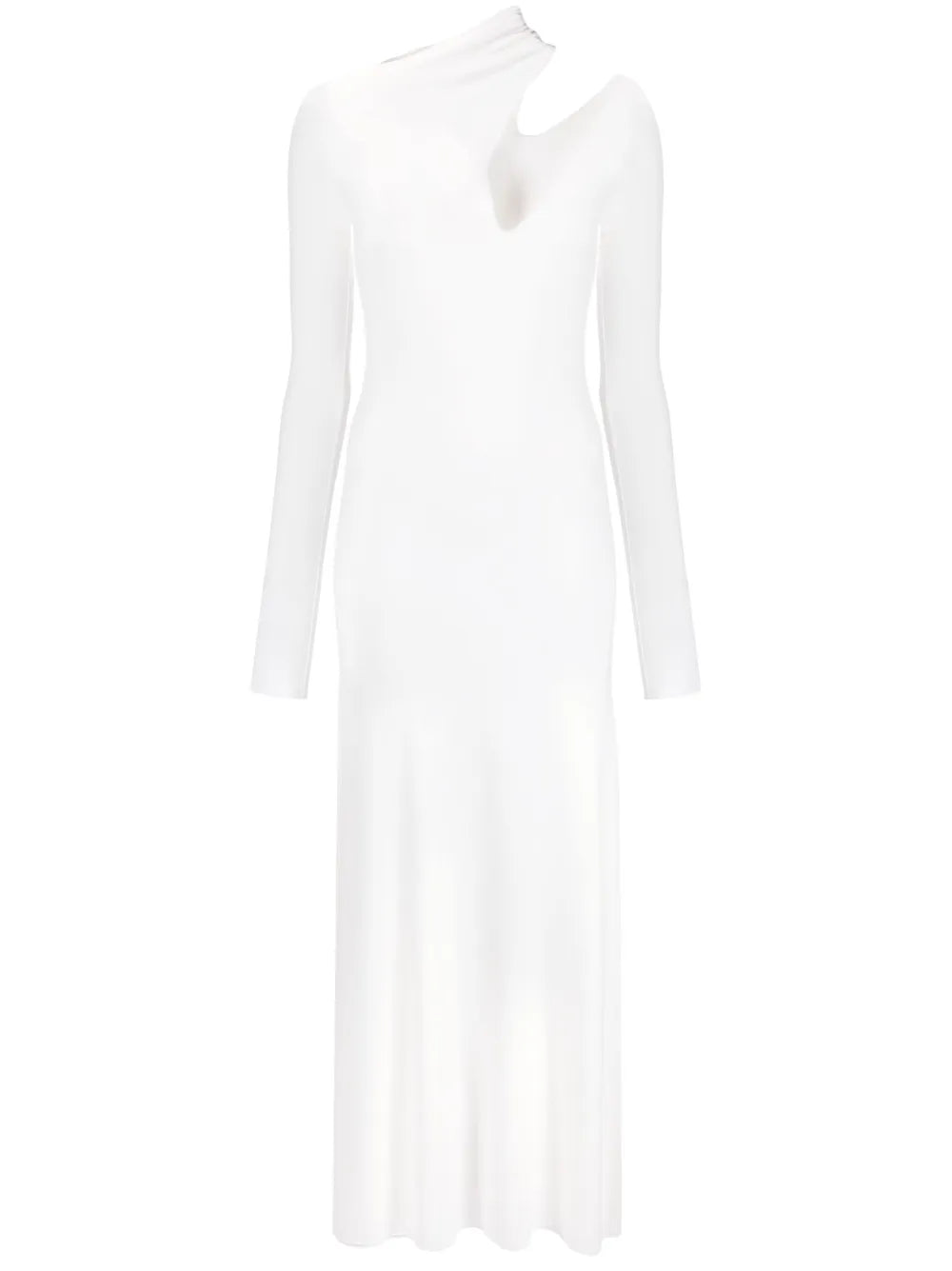 Cut-Out Detail Long-Sleeve Dress