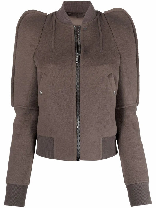 Bionic Puff-Sleeve Bomber Jacket