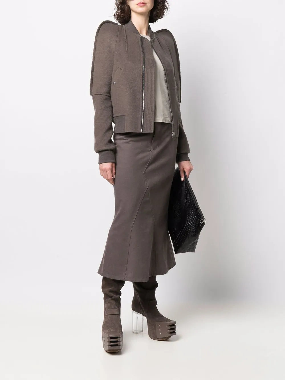 Bionic Puff-Sleeve Bomber Jacket