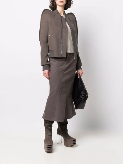Bionic Puff-Sleeve Bomber Jacket